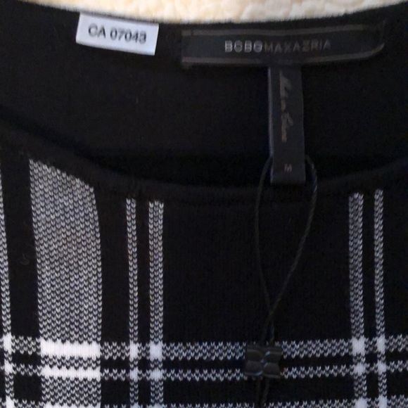 BCBG Black Plaid Dress -NWT - Picture 6 of 7